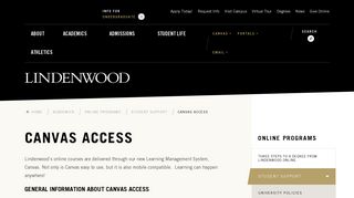 
                            7. Canvas Access | Online Programs | Lindenwood University - Canvas Portal Lindenwood