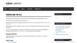 
                            2. Canvas and the VLE | Glasgow School of Art Learning ... - Gsa Vle Portal