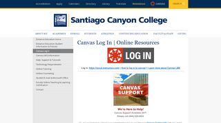 
                            9. Canvas Log In | Online Resources - Santiago Canyon College