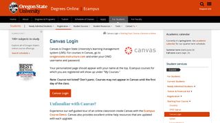 
                            1. Canvas Login – Starting Your Course – Student Success ... - Oregon State University Canvas Portal