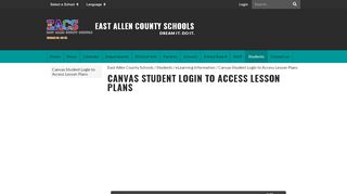 
                            2. Canvas Student Login to Access Lesson Plans - East Allen ... - Compass Odyssey Eacs Portal