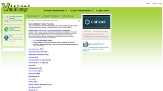 
Canvas Student Video Tutorials - Los Angeles Valley College
