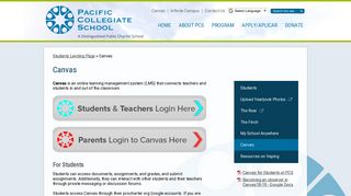 
Canvas - Students - Pacific Collegiate School
