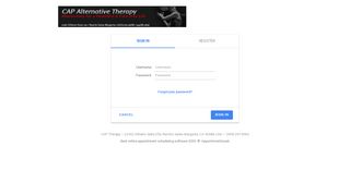 
CAP Therapy - Login - AppointmentQuest  
