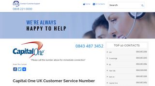 
                            5. Capital One | Contact Customer Support - Https Www Capitaloneonline Co Uk Capitalone_consumer Portal Do