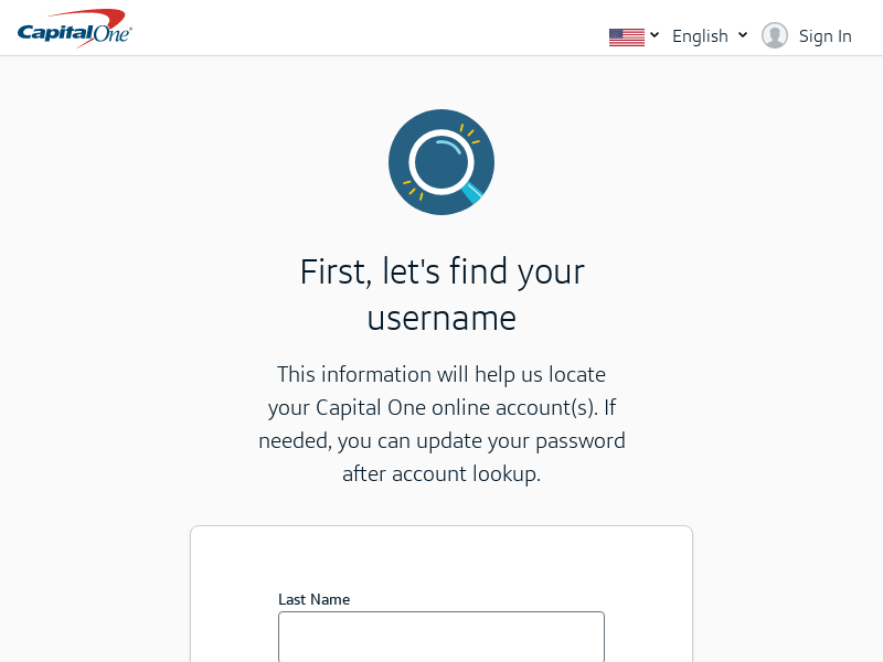 Capital One - Sign In Help