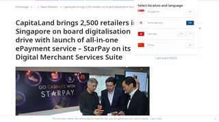 
                            8. CapitaLand brings 2,500 retailers in Singapore on board digitalisation ... - Capitastar Merchant Portal