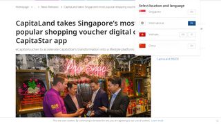 
                            5. CapitaLand takes Singapore's most popular shopping voucher digital ... - Capitastar Merchant Portal