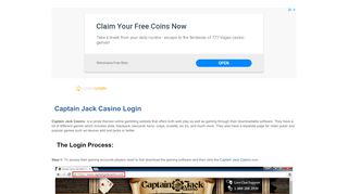 
Captain Jack Casino Login | casinologin  
