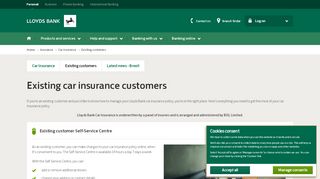 
                            2. Car Insurance UK | Existing Customers - Lloyds Bank - Lloyds Car Insurance Self Service Login