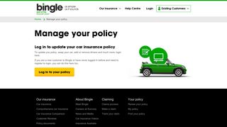 
Car Insurance - Update Your Policy | Bingle  
