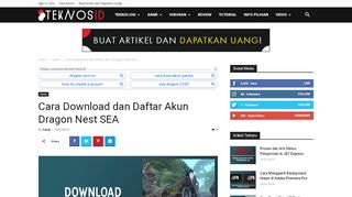 
                            7. Cara Download dan Daftar Akun Dragon Nest SEA - TeknosID - Portal Dragon Nest Indonesia