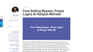 
                            5. Cara Setting Bypass (Tanpa Login) di Hotspot Mikrotik - Cara Masuk Mikrotik Tanpa Portal