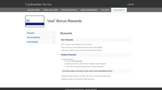 
Card Benefits | Visa Bonus Rewards - Elan  
