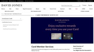 
                            6. Card Member Services - David Jones