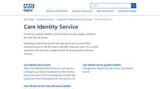 
                            1. Care Identity Service - NHS Digital - Nhs Care Identity Service Portal