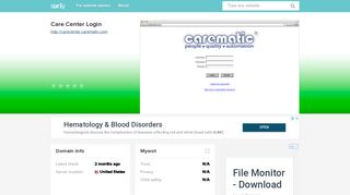 
carecenter.carematic.com - Care Center Login - Care Center ...
