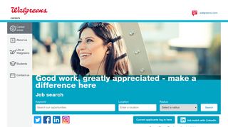 
                            8. Career Areas at WALGREENS - Walgreen's – jobs - Bae Jobs Portal