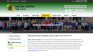 
                            8. Career Cruising Access - Salina South High School - Careercruising Com Sign Up
