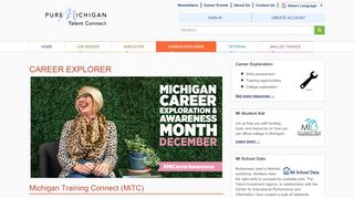 
Career Explorer - Pure Michigan Talent Connect  
