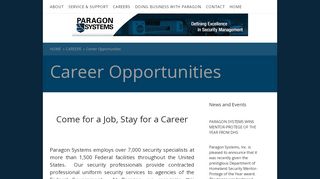 
                            4. Career Opportunities – Paragon Systems - Paragon Systems Portal