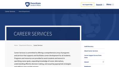 
                            10. Career Services Penn State Student Affairs
