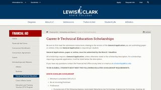 
                            8. Career & Technical Education Scholarships - Lewis-Clark ... - Clark State Angel Portal