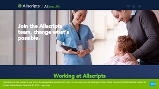 
Careers | Allscripts | Changing what's possible in healthcare  
