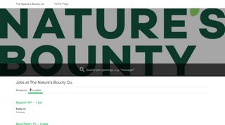 
                            5. Careers at The Nature's Bounty Co