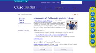 Careers | Children's Hospital Pittsburgh - Upmc Job Portal