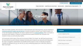 
Careers | Main Line Health | Philadelphia, Pennsylvania  
