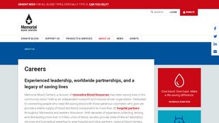 
                            7. Careers | Memorial Blood Centers - Memorial Blood Center Portal