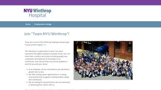 
                            8. Careers | NYU Winthrop Hospital - Winthrop University Hospital Email Portal