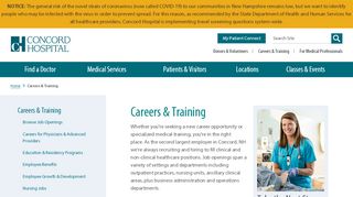 
                            5. Careers & Training - Concord Hospital - Concord Hospital Bridge Login