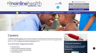 
Careers/Current Job Opportunities | Mainline Health Systems  

