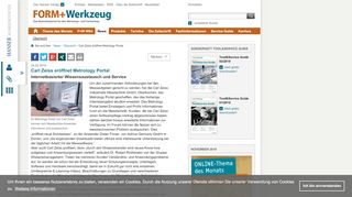 
                            8. Carl Zeiss eröffnet Metrology Portal | Form-Werkzeug.de - Zeiss Metrology Portal