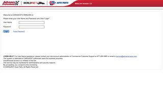 
                            9. CARQUEST WEBLINK v2 - Advance Auto Commercial Account Portal