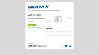 
                            7. Carrier Registration - DAT OnBoard - Landstar Portal Page