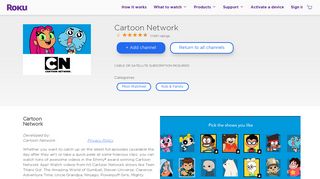 
                            12. Cartoon Network | Roku Channel Store | Roku - Www Cartoonnetwork Com Portal
