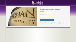 CAS – Central Authentication Service - Truman State University - Truman Login