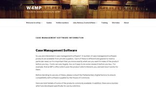 
                            8. Case management software information – w4mp - Caseworker Mp Login