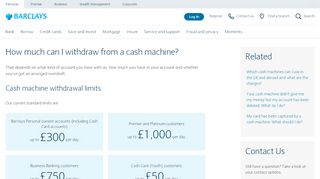 
                            5. Cash machine withdrawal limit | Barclays - My Daily Cash Machine Portal