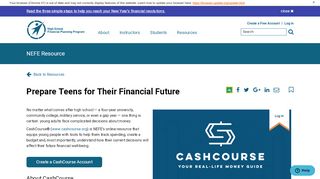 
                            2. CashCourse Prepares Teens For Their Financial Future - Cashcourse Portal