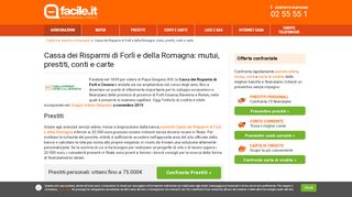 
Cassa dei Risparmi di Forlì e della Romagna: mutui, prestiti ...  
