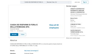 
CASSA DEI RISPARMI DI FORLI E DELLA ROMAGNA SPA ...  

