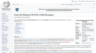 
Cassa dei Risparmi di Forlì e della Romagna - Wikipedia  
