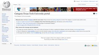 Category:Texas Tech University portal - Wikipedia - Portal Texastech Edu