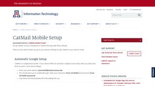 
                            3. CatMail Mobile Setup | Information Technology | University of ... - University Of Arizona Catmail Portal