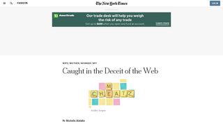 
                            6. Caught in the Deceit of the Web - The New York Times - Lexulous Sign In