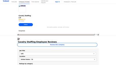Cavalry Staffing Employee Reviews - Indeed.com